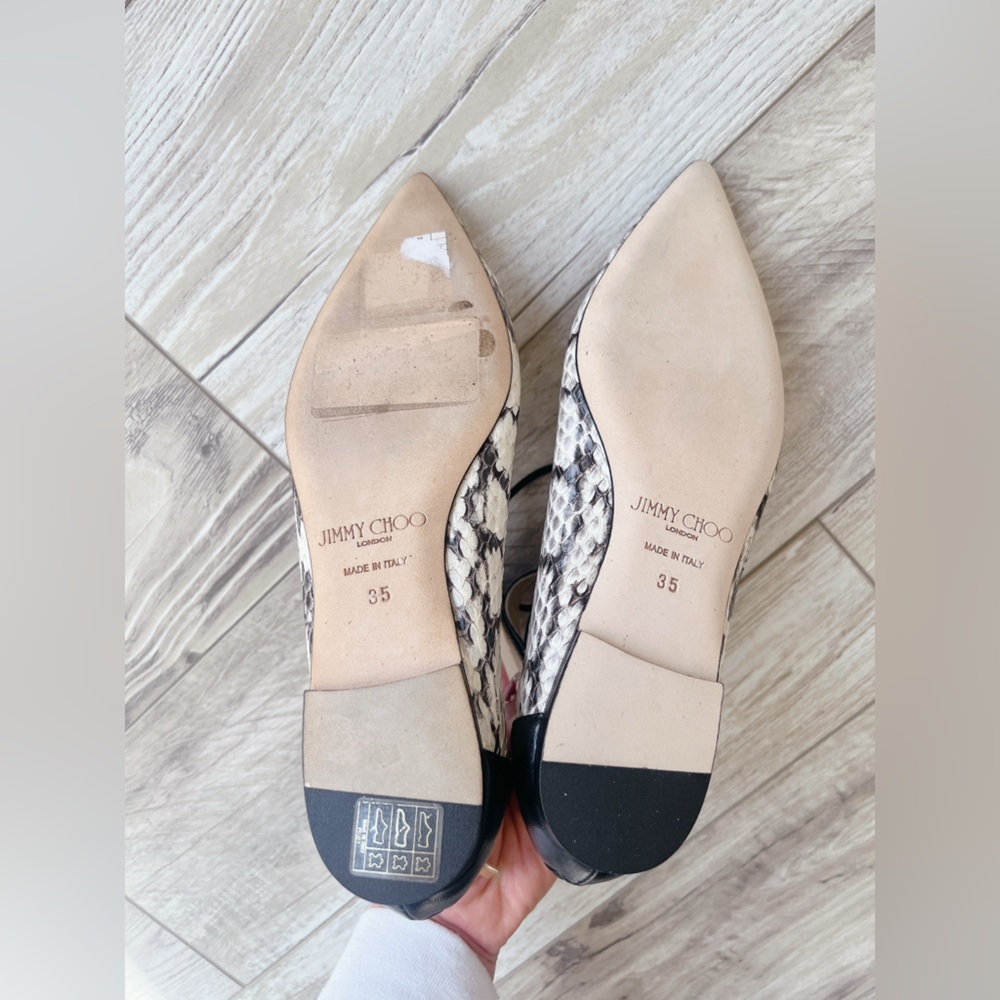 Jimmy Choo Jimmy Choo - Python leather ballerina flats - Picture 13 of 16